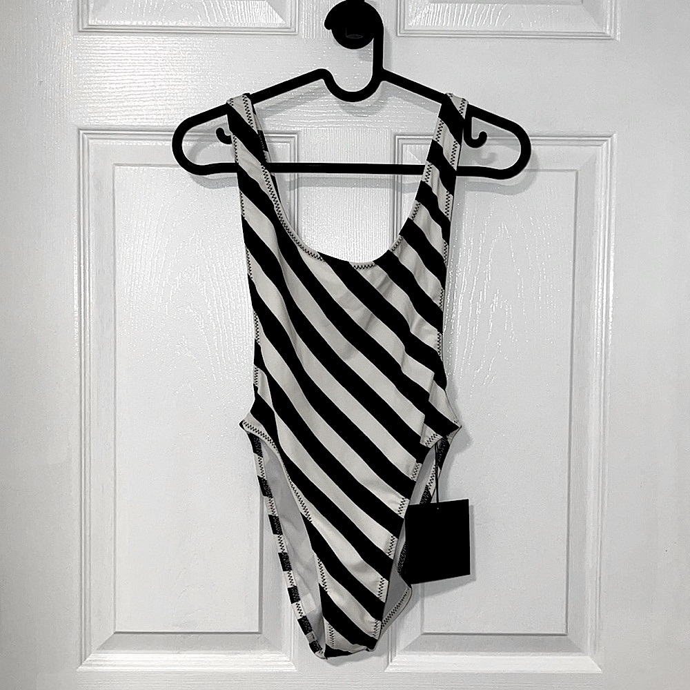 Norma Kamali Marissa Striped One Piece Bathing Suit